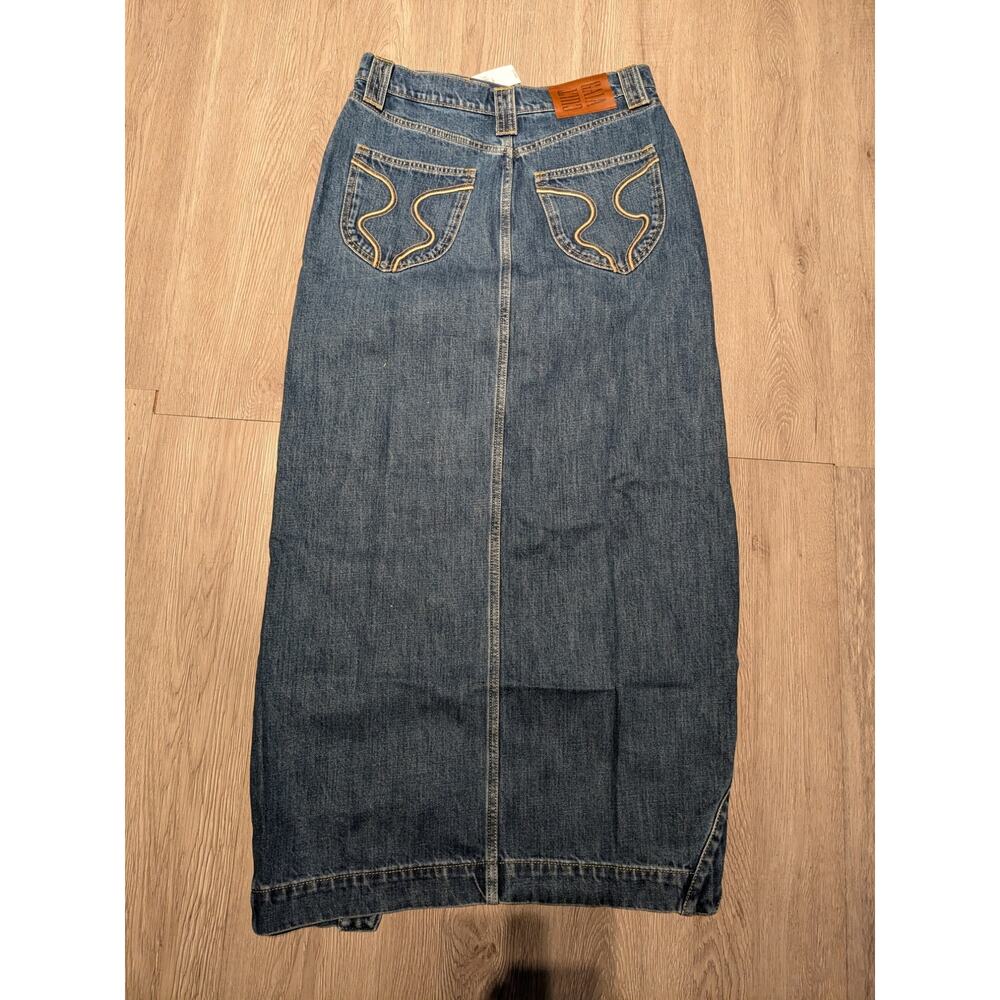 Gap × Cult Gaia - Asymmetrical Denim Maxi Skirt / 26 / NWT - Picture 4 of 9